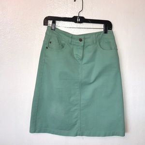 Boden mint denim skirt size 6